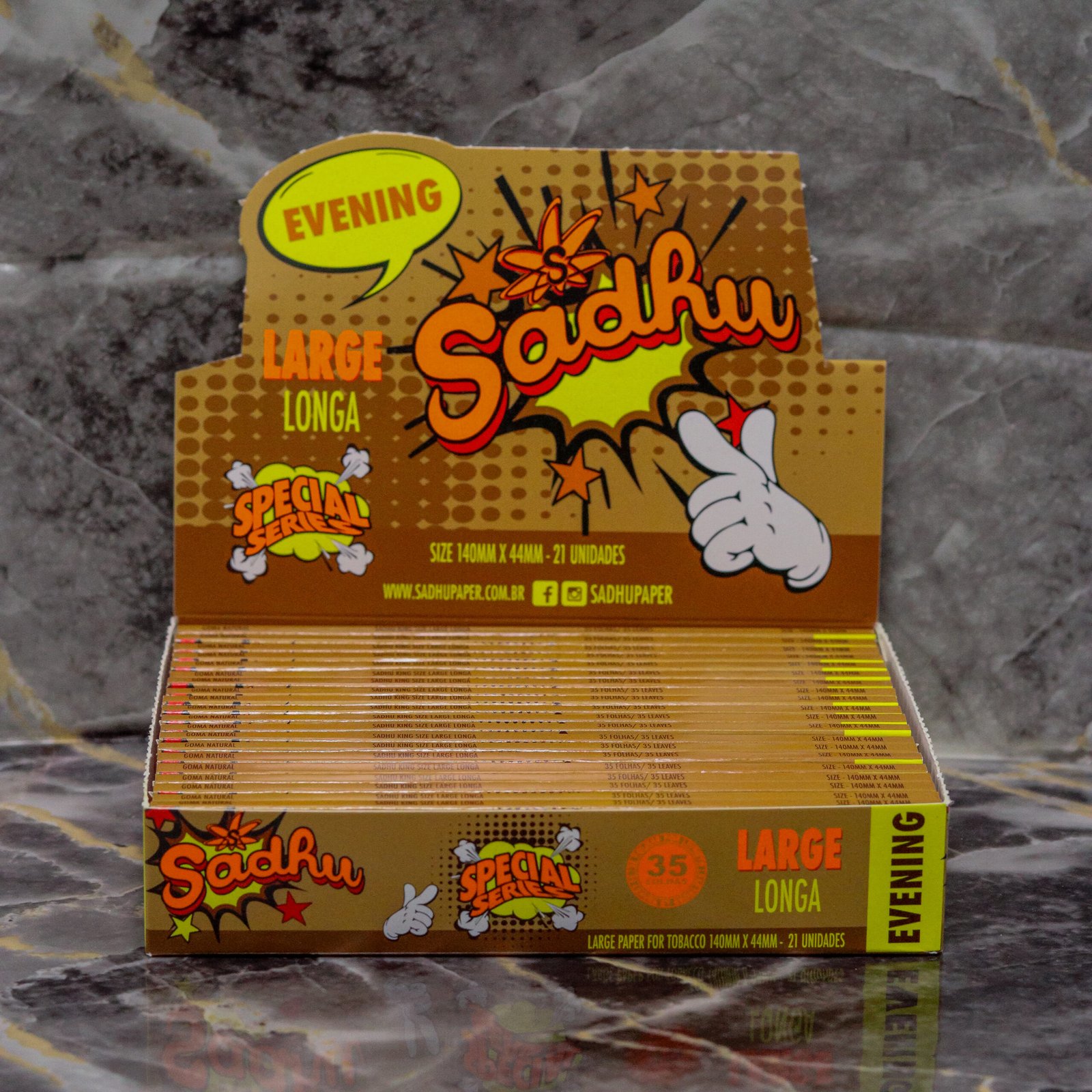 Sadhu Large Brown Evening Longa  (Caixa com 25 Unidades)