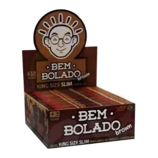 Seda Bem Bolado Brown King Size Slim — Display com 50 unidades
