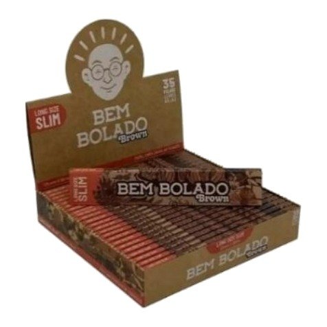 Seda Bem Bolado Brown Long Size Slim — Display com 25 unidades