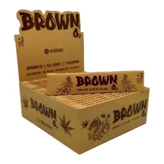 Seda O2 Brown KS Slim — Display com 50 unidades