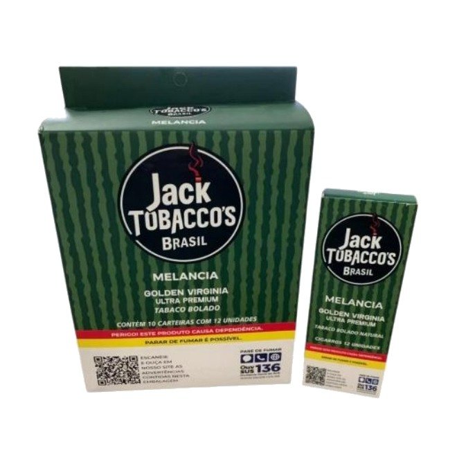 Tabaco Bolado Jack Tobacco’s Melancia — Display com 10 Carteiras