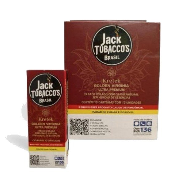 Tabaco Bolado Jack Tobacco’s Cravo — Display com 10 Carteiras