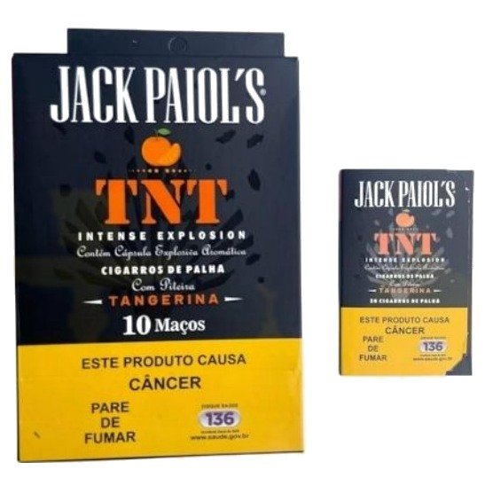 Jack Paiol’s com Piteira TNT Tangerina — Display com 10 Carteiras
