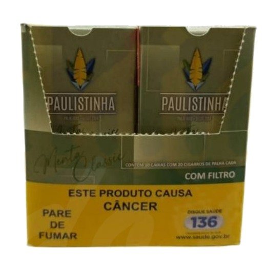 Paulistinha Menta Classic – Com Filtro — Display com 10 Carteiras