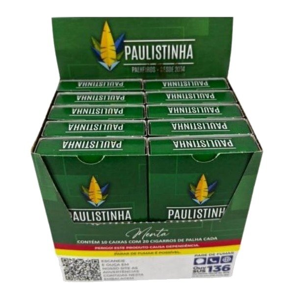 Paulistinha Menta – Sem Filtro — Display com 10 Carteiras